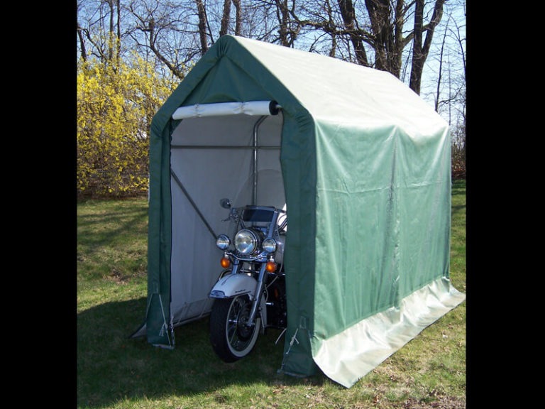 Portable Motorcycle Garage, 5 x 10 x 8, Motorcycle Shelter With Floor
