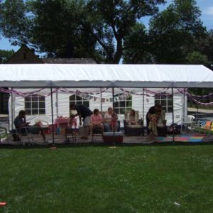 White Outdoor Party Tent, 14 x 27 x 9, House Style